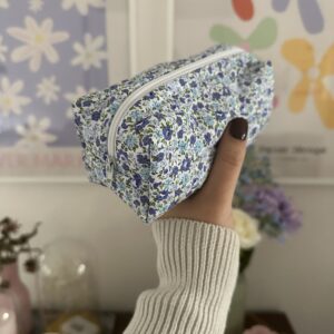 Blue Floral Pencil Case