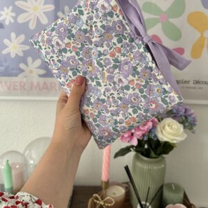 Purple Floral Book Sleeve