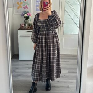 Corset Dress - Brown Tartan