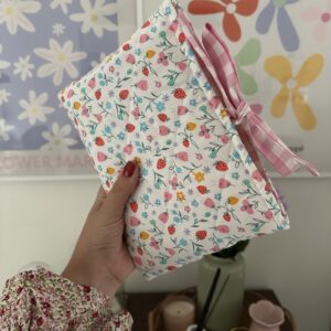Strawberry Floral Book Sleeve
