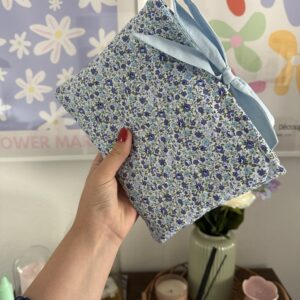 Blue Floral Book Sleeve