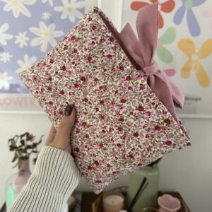 Red & Pink Floral Book Sleeve