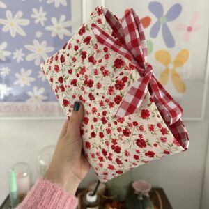 Red Floral Book Sleeve