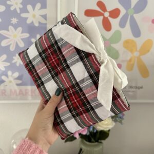 Red Tartan Book Sleeve