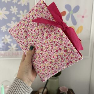 Pink & Yellow Floral Book Sleeve