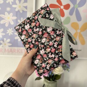Black Floral Book Sleeve