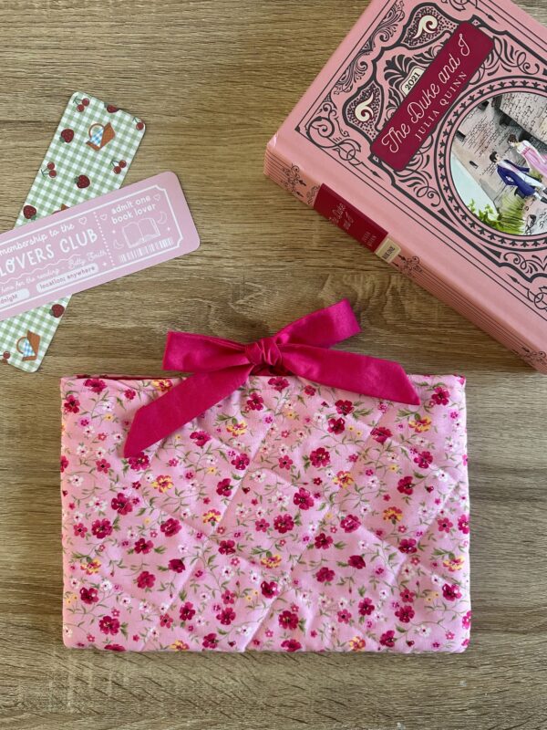 Pink Mixed Floral Book Sleeve - Image 2