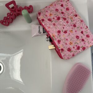 Pink Mixed Floral Pouch