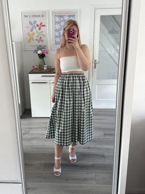 Gingham Midi Skirt - Image 2