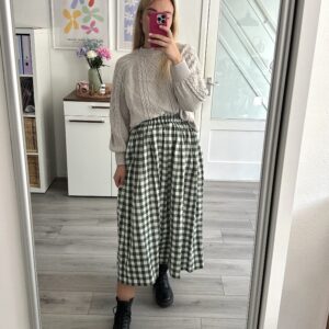 Gingham Midi Skirt