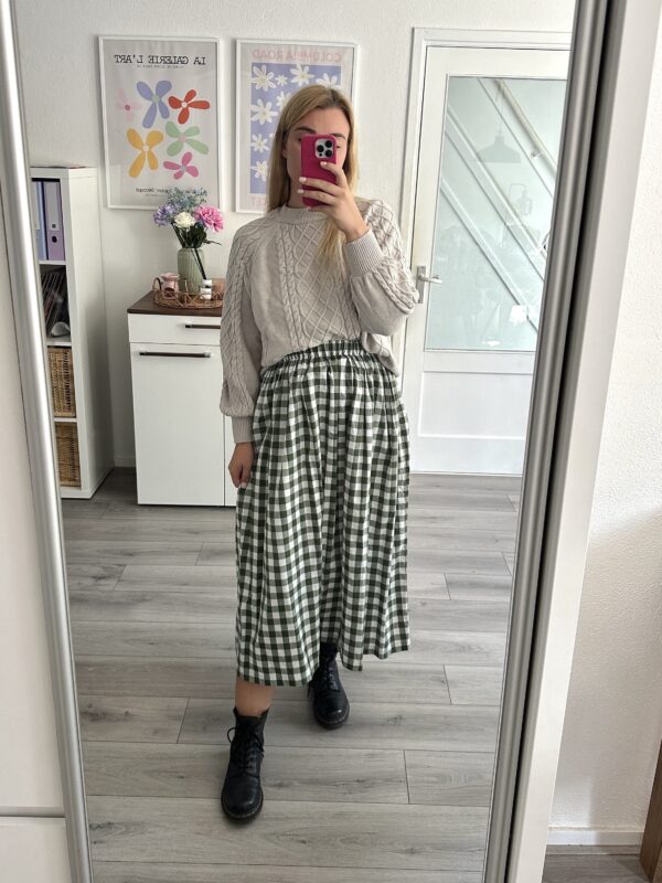 Gingham Midi Skirt