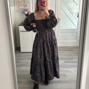 Shirred Dress - Paisley