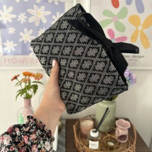 Black Glitter Book Sleeve