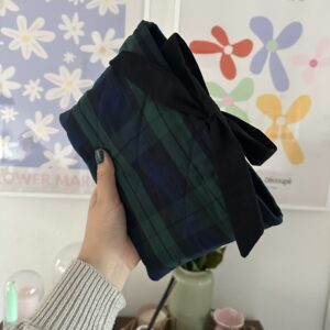 Blue & Green Tartan Book Sleeve
