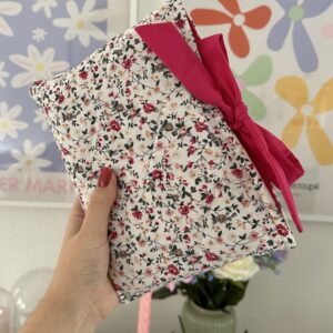 White Floral Book Sleeve