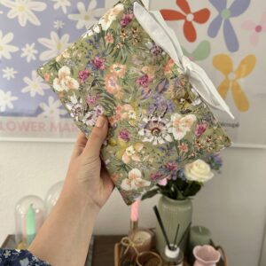 Green Floral Book Sleeve
