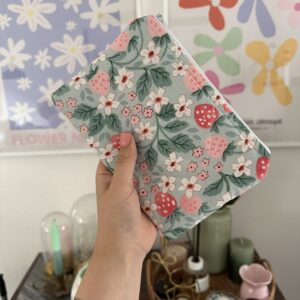Green Strawberry Makeup Pouch / Ereader Case